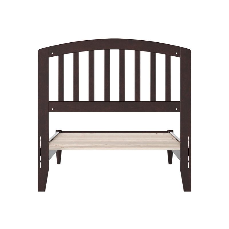 Quincy Twin Wood Low Profile Platform Bed in Espresso