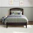 Quincy Twin Wood Low Profile Platform Bed in Espresso