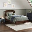 Quincy Twin Wood Low Profile Platform Bed in Walnut