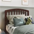 Quincy Twin Wood Low Profile Platform Bed in Walnut