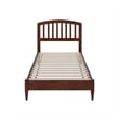 Quincy Twin Wood Low Profile Platform Bed in Walnut