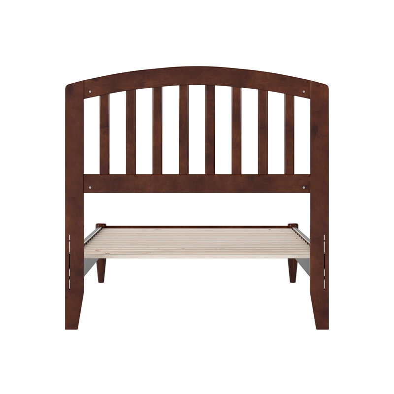 Quincy Twin Wood Low Profile Platform Bed in Walnut