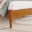 Quincy Twin Wood Low Profile Platform Bed in Light Toffee