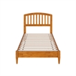 Quincy Twin Wood Low Profile Platform Bed in Light Toffee