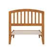 Quincy Twin Wood Low Profile Platform Bed in Light Toffee