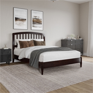 Quincy Full Wood Low Profile Platform Bed in Espresso