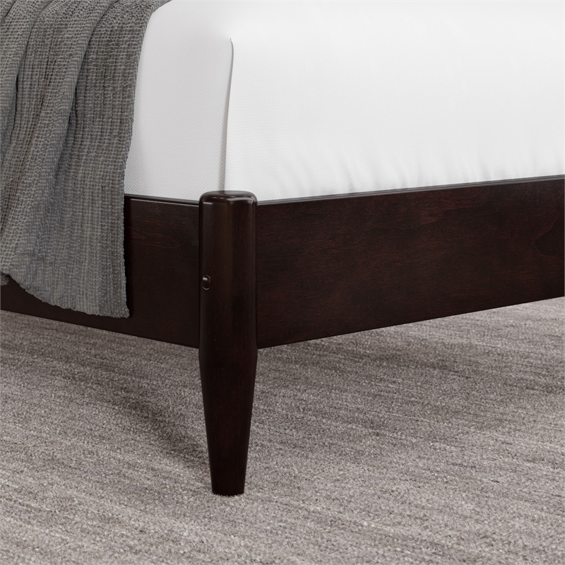 Quincy Full Wood Low Profile Platform Bed in Espresso