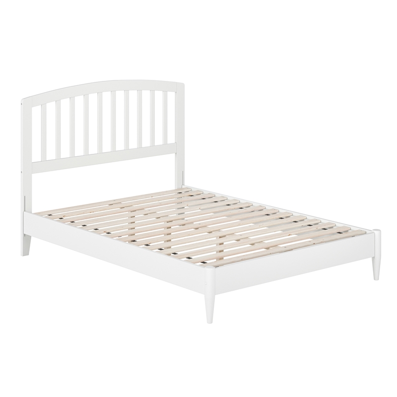 Quincy Full Wood Low Profile Platform Bed in White