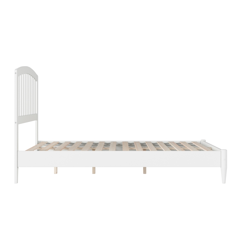 Quincy Full Wood Low Profile Platform Bed in White