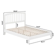 Quincy Full Wood Low Profile Platform Bed in White