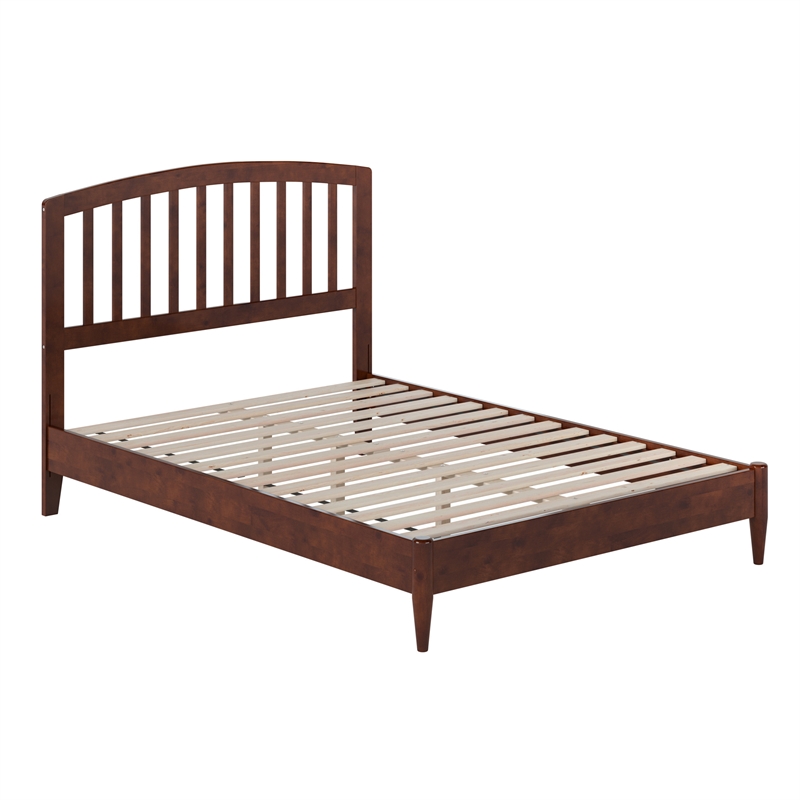 Quincy Full Wood Low Profile Platform Bed in Walnut