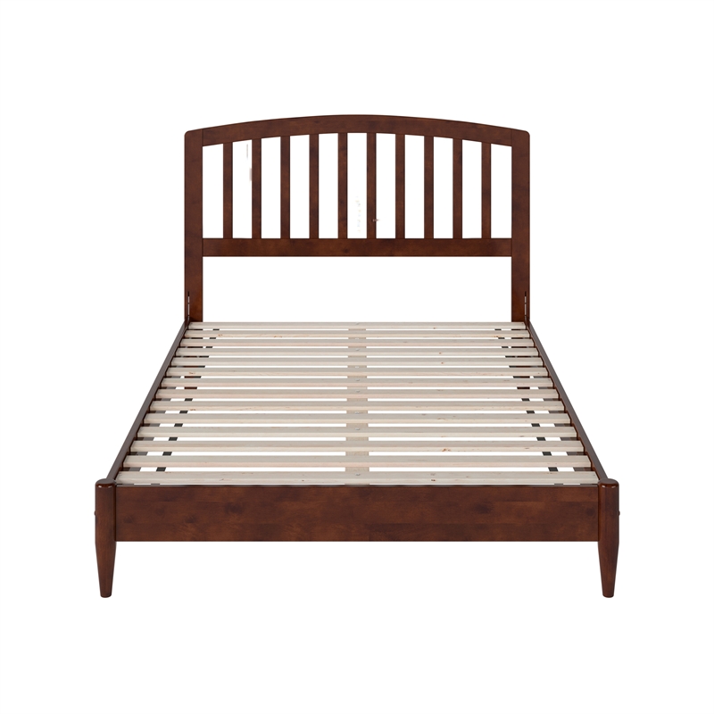 Quincy Full Wood Low Profile Platform Bed in Walnut