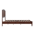 Quincy Full Wood Low Profile Platform Bed in Walnut