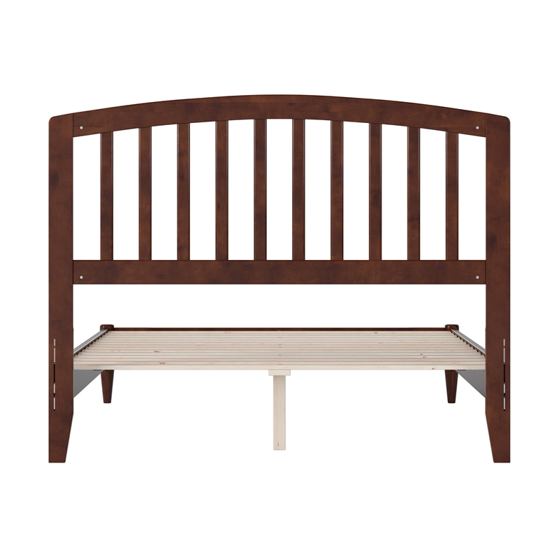 Quincy Full Wood Low Profile Platform Bed in Walnut
