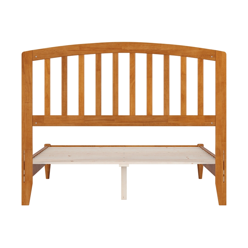 Quincy Full Wood Low Profile Platform Bed in Light Toffee