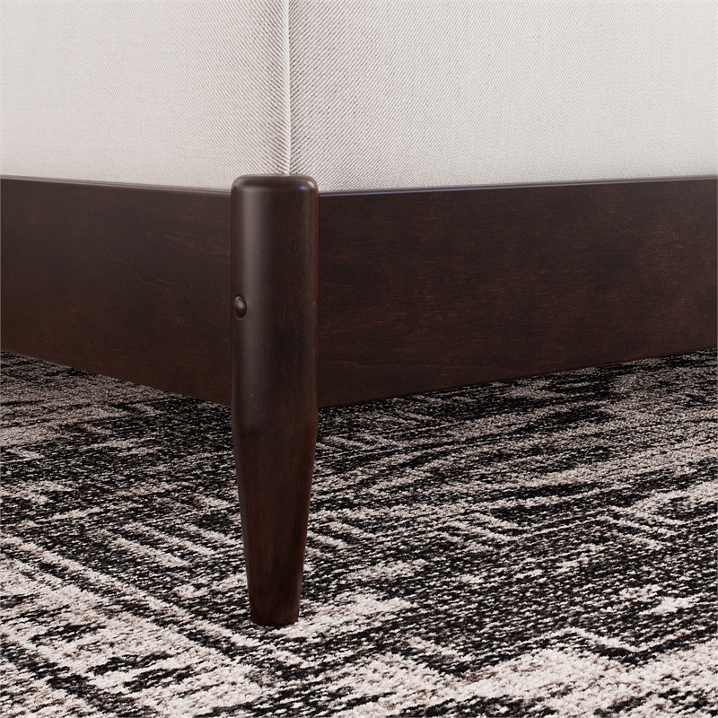 Quincy Queen Wood Low Profile Platform Bed in Espresso