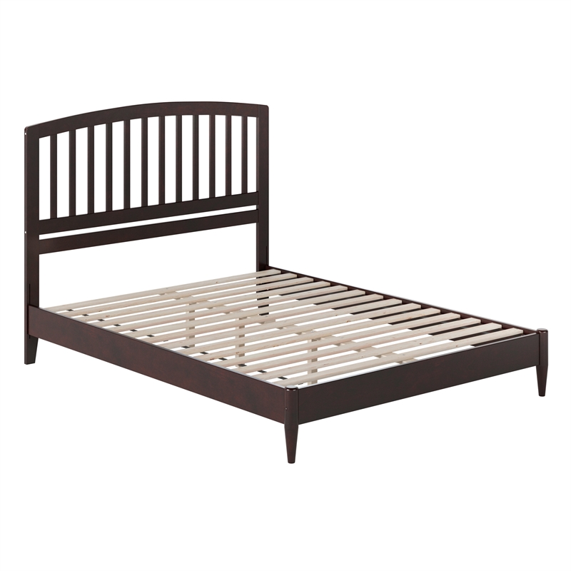 Quincy Queen Wood Low Profile Platform Bed in Espresso