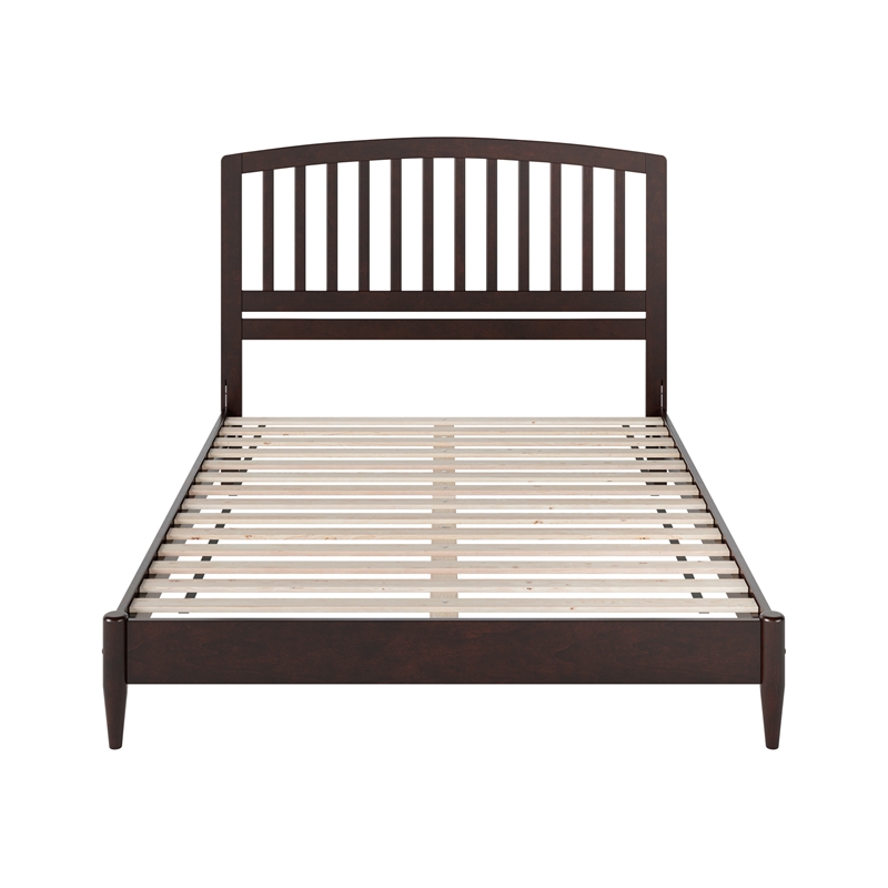 Quincy Queen Wood Low Profile Platform Bed in Espresso