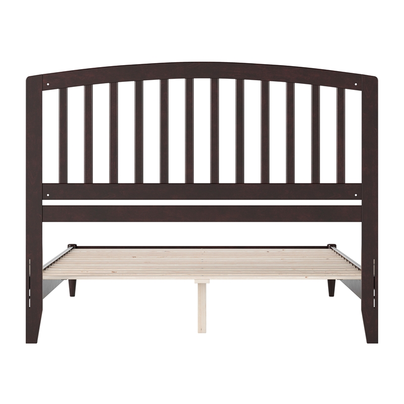 Quincy Queen Wood Low Profile Platform Bed in Espresso