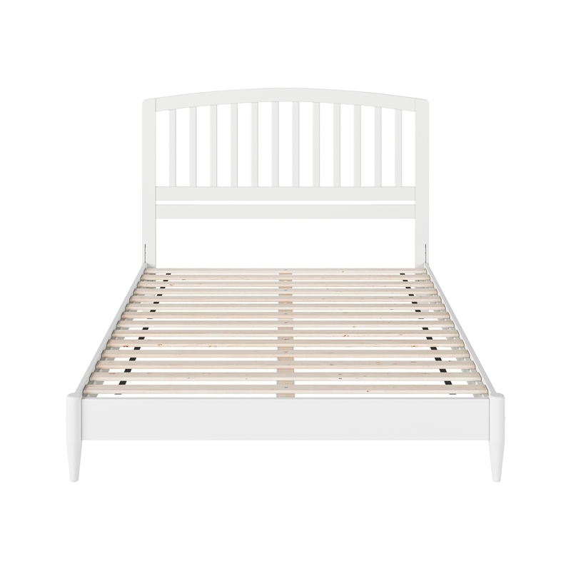 Quincy Queen Wood Low Profile Platform Bed in White