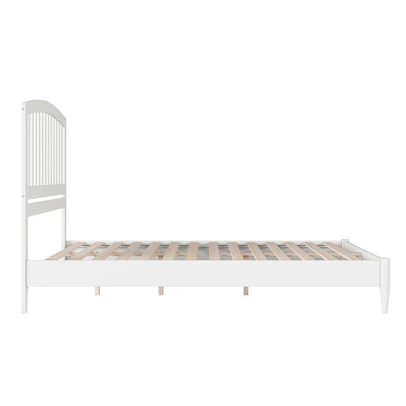 Quincy Queen Wood Low Profile Platform Bed in White