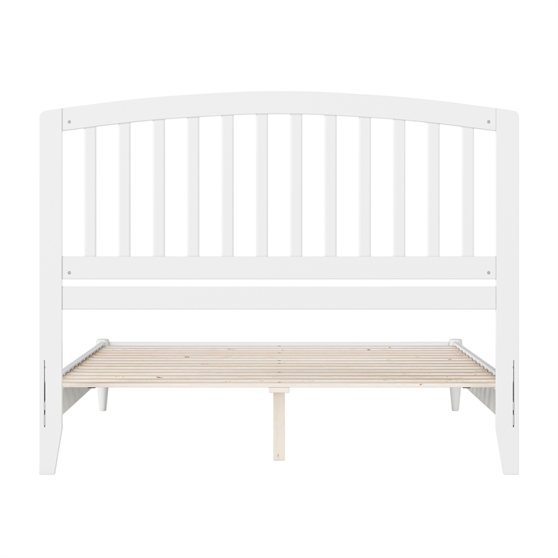 Quincy Queen Wood Low Profile Platform Bed in White