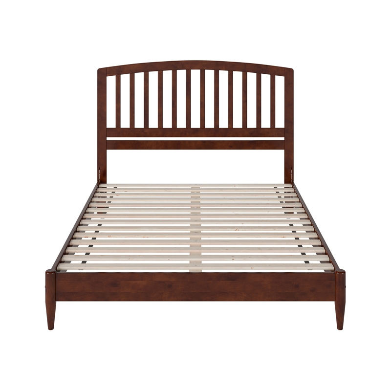 Quincy Queen Wood Low Profile Platform Bed in Walnut