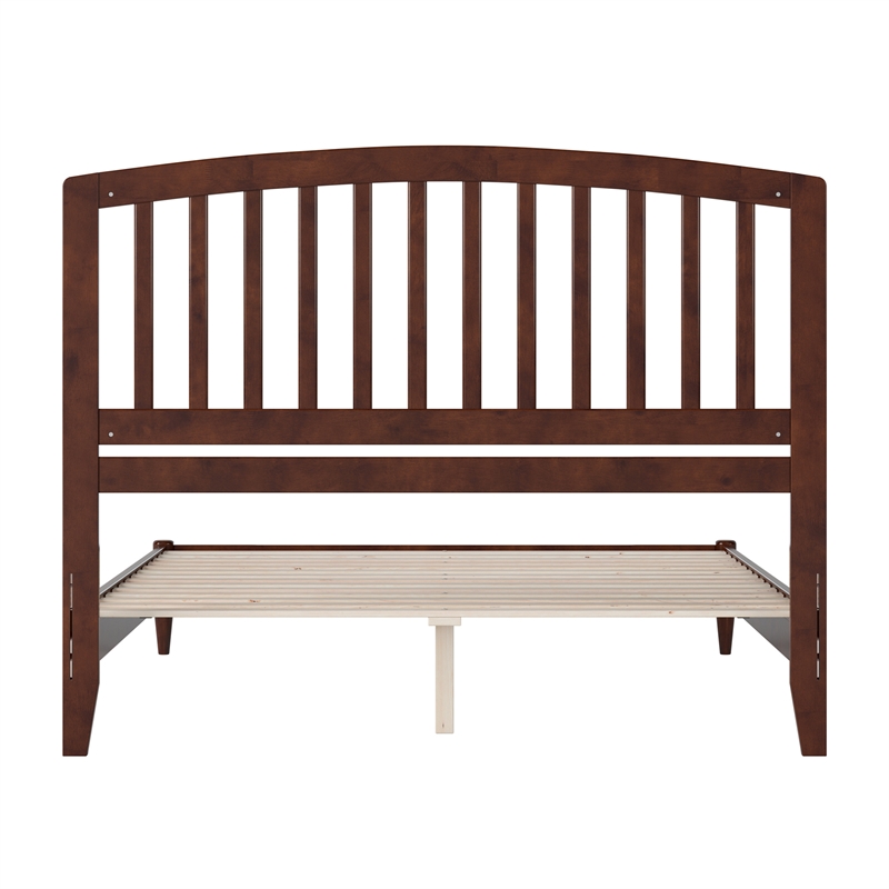 Quincy Queen Wood Low Profile Platform Bed in Walnut