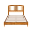 Quincy Queen Wood Low Profile Platform Bed in Light Toffee