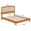 Quincy Queen Wood Low Profile Platform Bed in Light Toffee