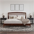 Quincy King Wood Low Profile Platform Bed in Walnut