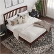 Quincy King Wood Low Profile Platform Bed in Walnut