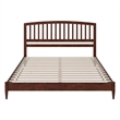 Quincy King Wood Low Profile Platform Bed in Walnut