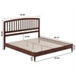 Quincy King Wood Low Profile Platform Bed in Walnut