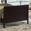 Valencia Twin XL Wood Low Profile Platform Bed w/ Matching Footboard in Espresso