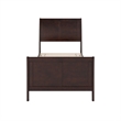 Valencia Twin XL Wood Low Profile Platform Bed w/ Matching Footboard in Espresso