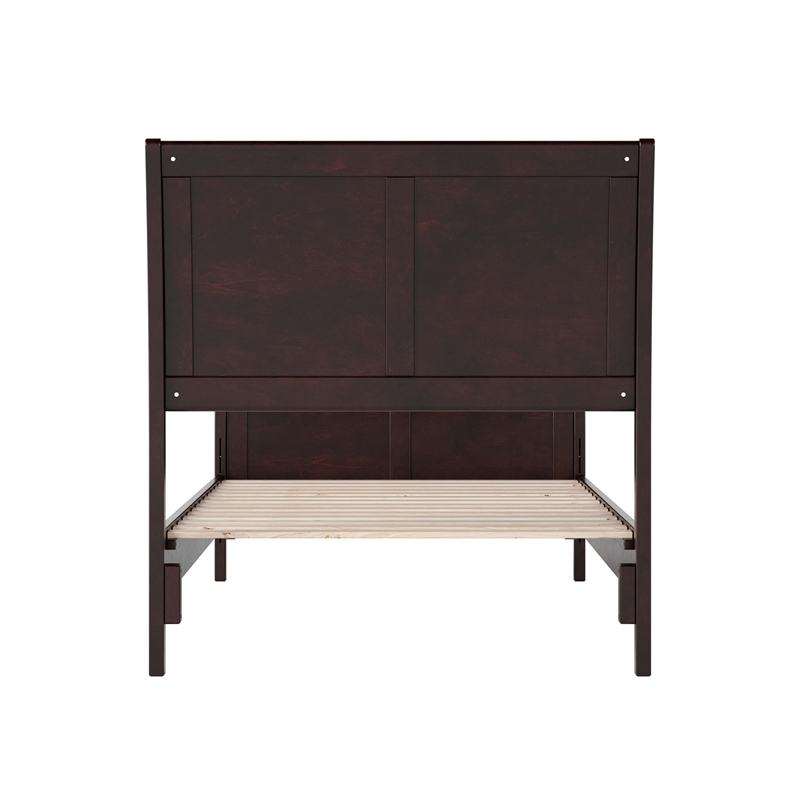 Valencia Twin XL Wood Low Profile Platform Bed w/ Matching Footboard in Espresso