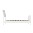 Valencia Twin Wood Low Profile Sleigh Platform Bed w/Matching Footboard in White