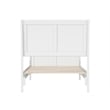 Valencia Twin Wood Low Profile Sleigh Platform Bed w/Matching Footboard in White
