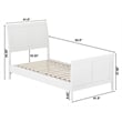 Valencia Twin Wood Low Profile Sleigh Platform Bed w/Matching Footboard in White