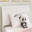 Valencia Twin Wood Low Profile Sleigh Platform Bed w/Matching Footboard in White