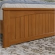 Naples Full Low Profile Platform Bed with Matching Footboard in Light Toffee