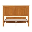 Naples Full Low Profile Platform Bed with Matching Footboard in Light Toffee