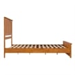 Naples Queen Low Profile Platform Bed with Matching Footboard in Light Toffee