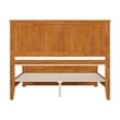Naples Queen Low Profile Platform Bed with Matching Footboard in Light Toffee