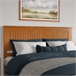 Naples King Low Profile Platform Bed with Matching Footboard in Light Toffee