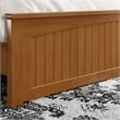 Naples King Low Profile Platform Bed with Matching Footboard in Light Toffee