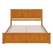 Naples King Low Profile Platform Bed with Matching Footboard in Light Toffee