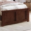 Charlotte Twin XL Low Profile Platform Bed with Matching Footboard in Walnut