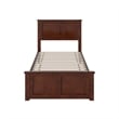 Charlotte Twin XL Low Profile Platform Bed with Matching Footboard in Walnut